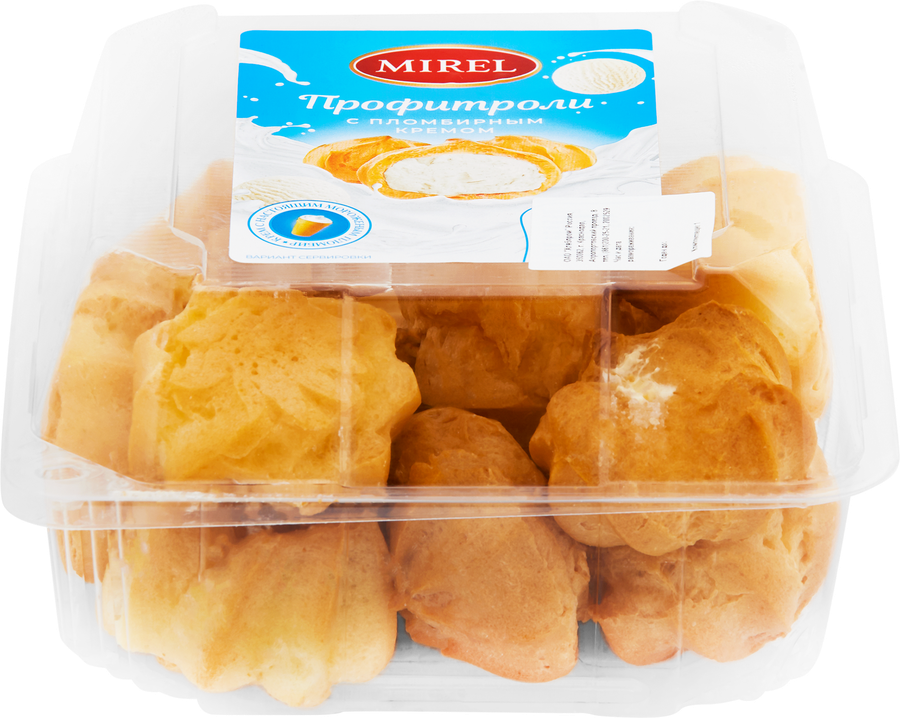 Профитроли MIREL с пломбирным кремом, 180г, предпросмотр