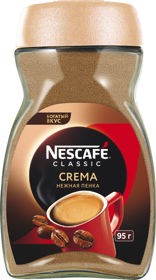 Кофе растворимый НЕСКАФЕ Classic Crema натуральный порошкообразный, 95г, предпросмотр