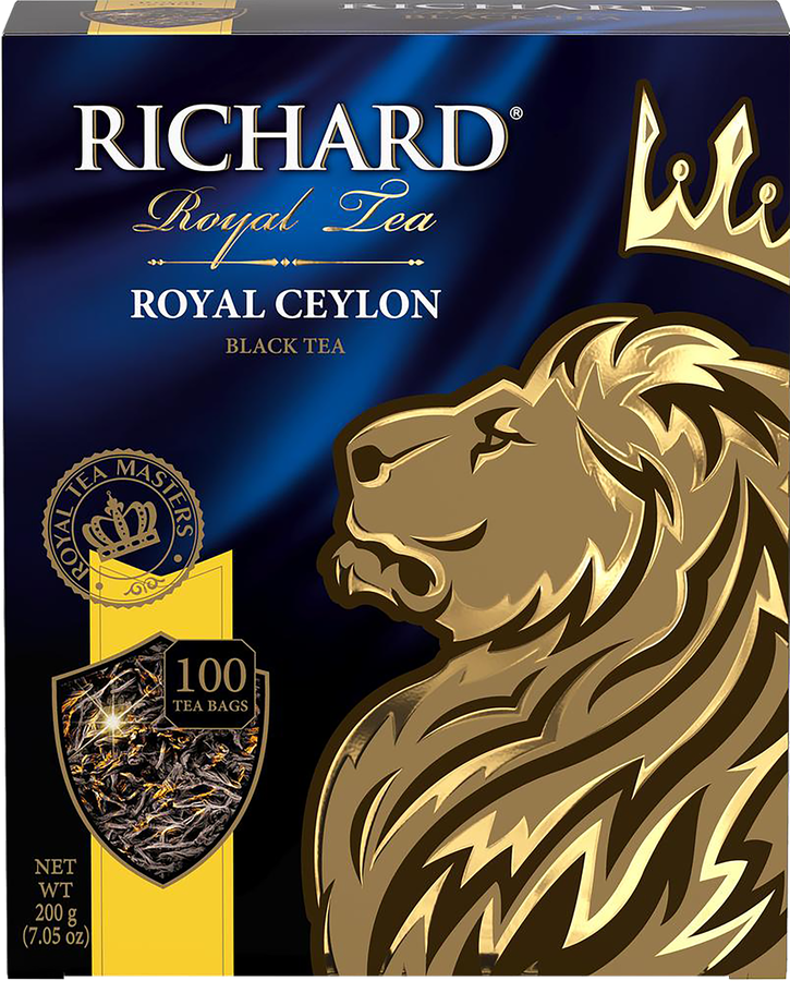 Чай черный RICHARD Royal Ceylon Цейлонский байховый, 100пак, превью