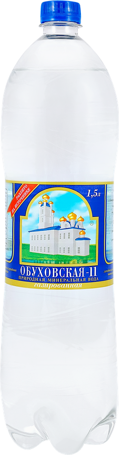 Вода минеральная ОБУХОВСКАЯ 11 лечебно-столовая газированная, 1.5л, превью
