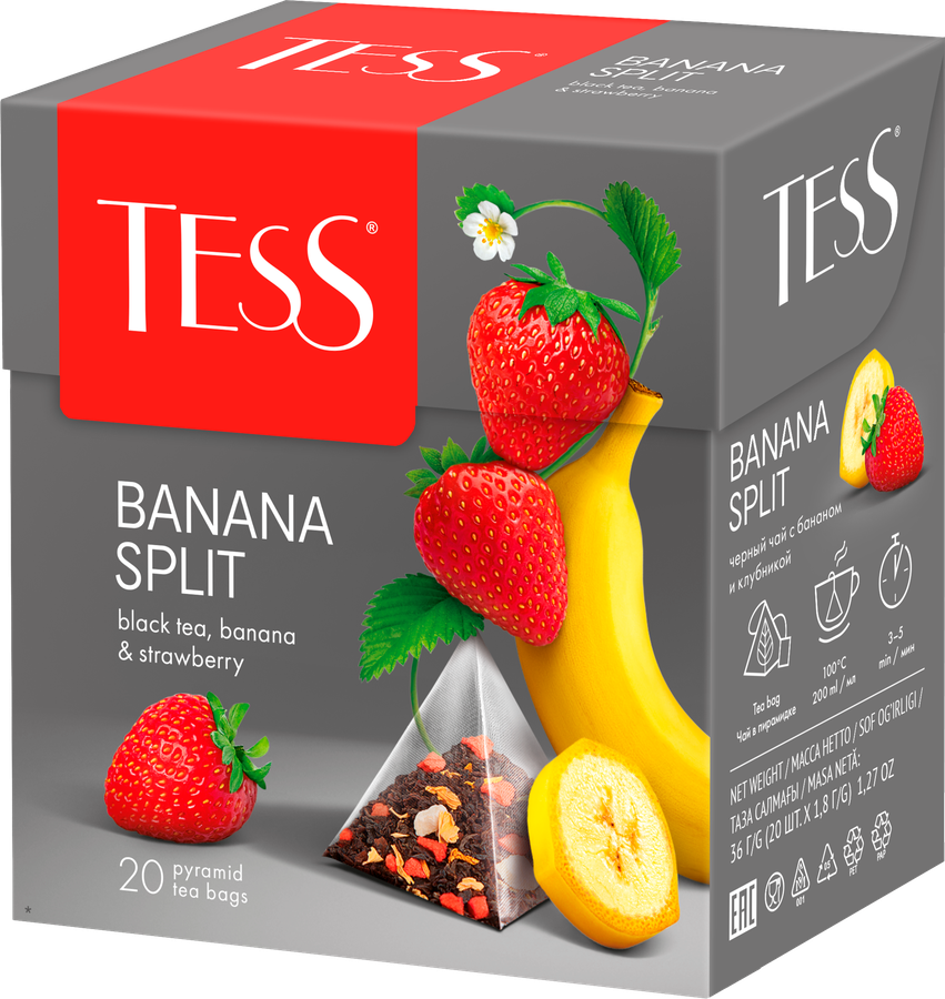 Чай черный TESS Banana Split, 20пир, превью