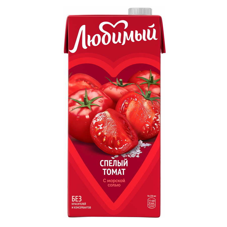 Нектар ЛЮБИМЫЙ Томатный с солью и мякотью, 0.95л, предпросмотр