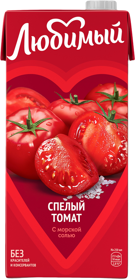 Нектар ЛЮБИМЫЙ Томатный с солью и мякотью, 0.95л, превью