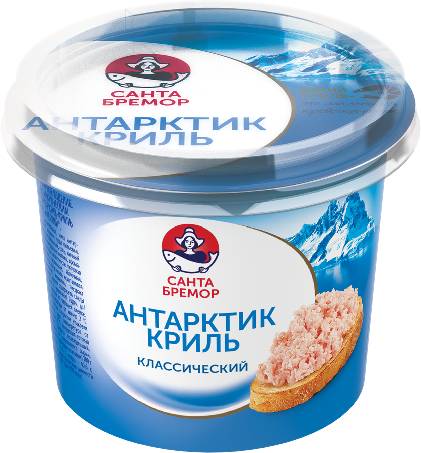 Крем-паста из&nbsp;морепродуктов САНТА БРЕМОР Антарктик-Криль&nbsp;классический, 150г, предпросмотр
