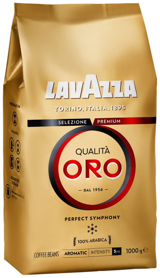 Кофе зерновой LAVAZZA Qualita Oro натуральный жареный, 1кг, превью