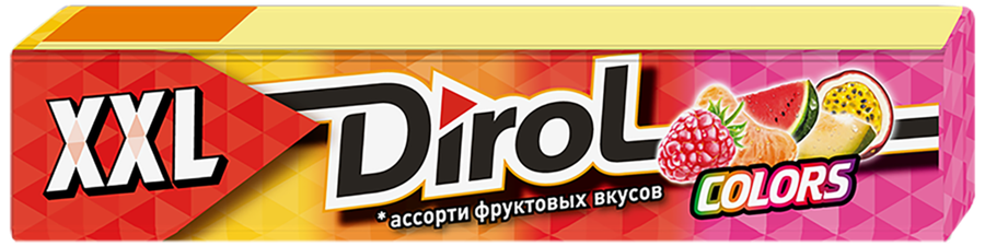 Жевательная резинка DIROL Colors XXL ассорти фруктовых вкусов, 19Г, превью