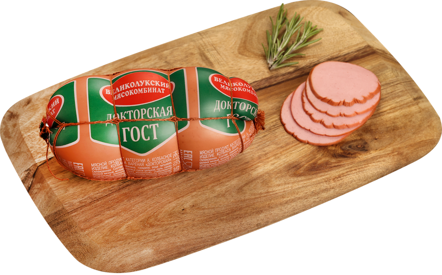 Колбаса вареная МК ВЕЛИКОЛУКСКИЙ Докторская ГОСТ в обвязке, 500г, предпросмотр