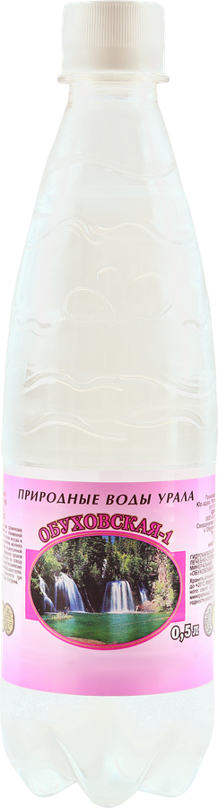 Вода минеральная ТОНУС Обуховская-1 лечебно-столовая газированная, 0.5л, превью