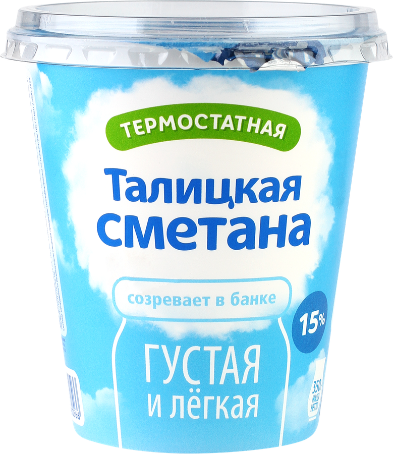 Сметана термостатная ТАЛИЦКАЯ 15%, без змж, 350г, превью