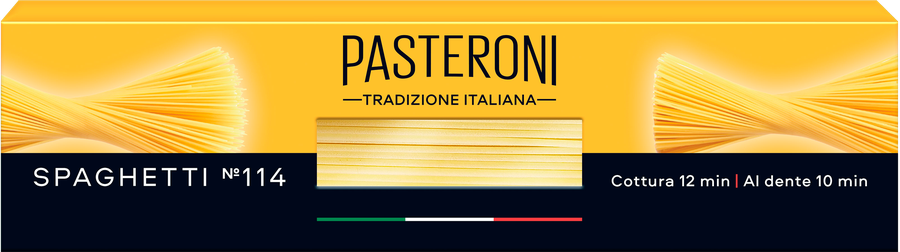 Макароны PASTERONI Spaghetti №114 группа А высший сорт, 450г, превью