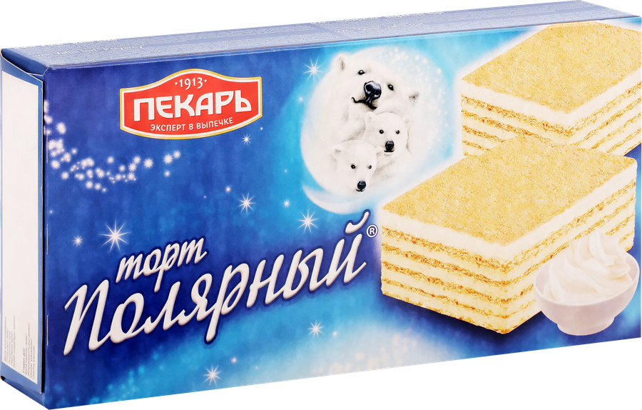 Торт вафельный ПЕКАРЬ Полярный, 213г, превью