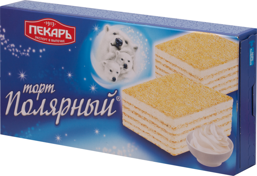 Торт вафельный ПЕКАРЬ Полярный, 213г, превью