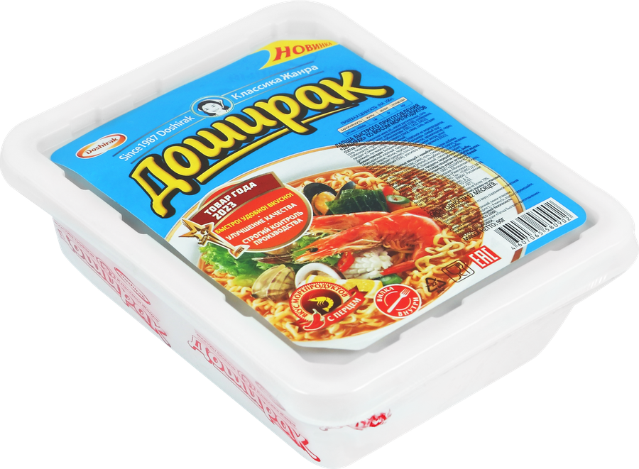 Лапша ДОШИРАК со вкусом морепродуктов, 90г, предпросмотр