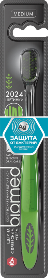 Зубная щетка BIOMED Комплексная с ионами серебра, средней жесткости, предпросмотр