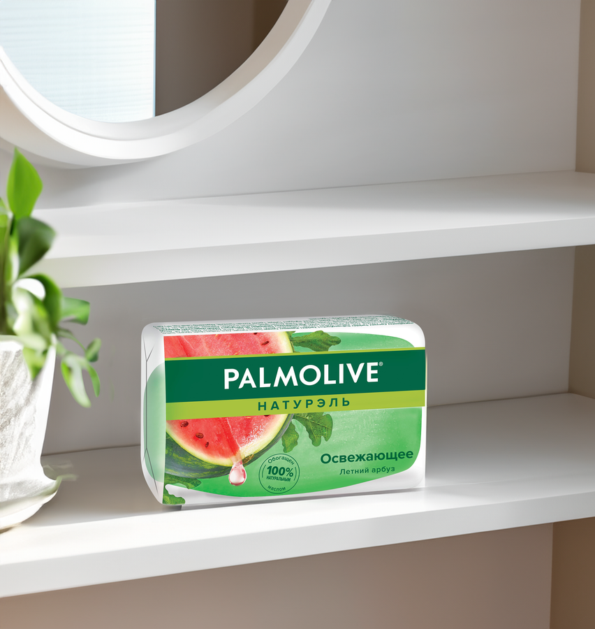 Туалетное мыло PALMOLIVE Натурэль Освежающее с летним арбузом, 90г, предпросмотр