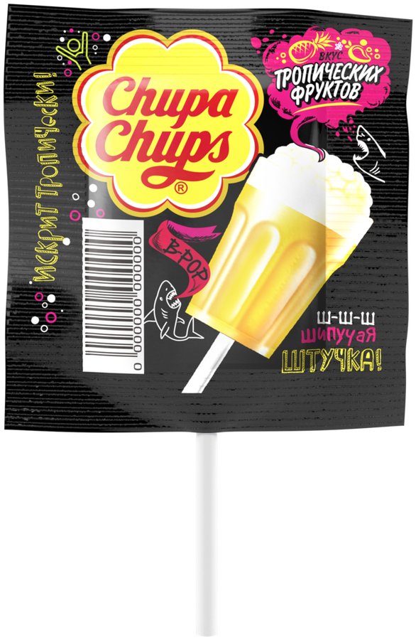 Карамель CHUPA CHUPS B-POP со вкусом тропических фруктов, 15г, превью