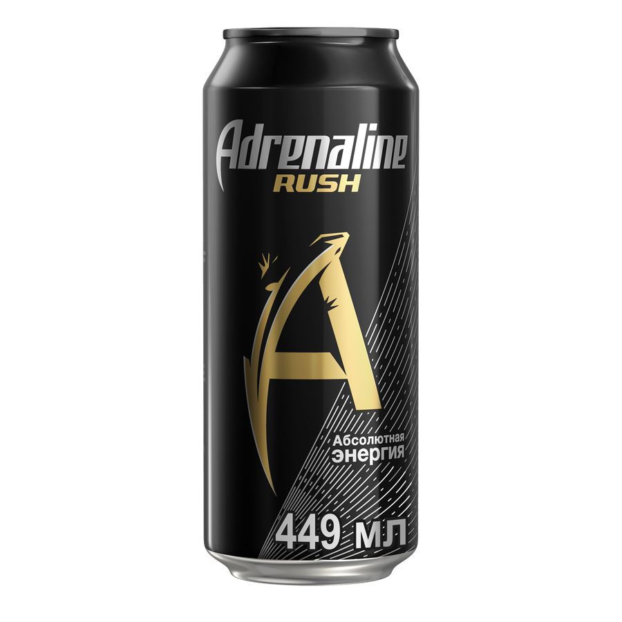 Напиток энергетический ADRENALINE Rush Энергия газированный, 0.449л, превью