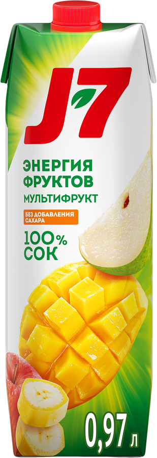 Сок J7 Мультифруктовый с мякотью, 0.97л, превью