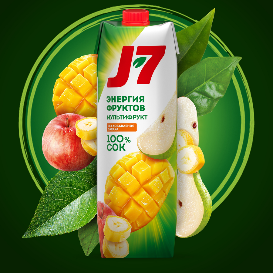 Сок J7 Мультифруктовый с мякотью, 0.97л, превью