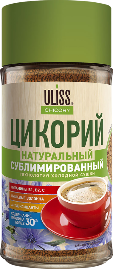 Цикорий растворимый ULISS Chicory натуральный сублимированный, ст/б, 85г, предпросмотр