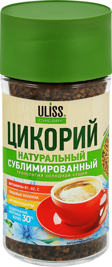 Цикорий растворимый ULISS Chicory натуральный сублимированный, ст/б, 85г, предпросмотр