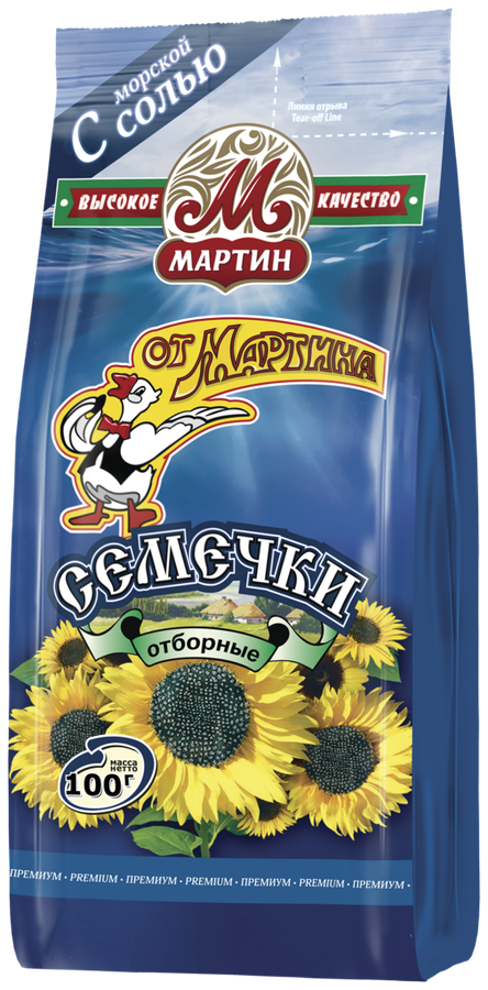Семечки ОТ МАРТИНА Отборные с морской солью, 100г, предпросмотр