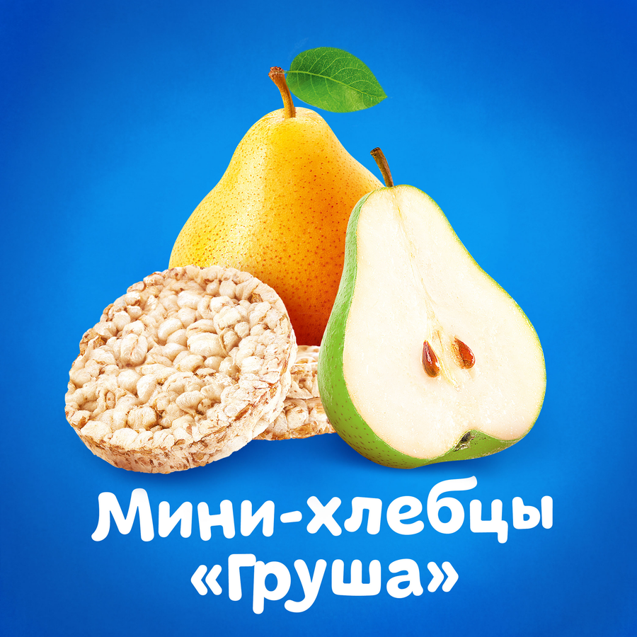 Хлебцы рисовые детские АГУША Груша, с 12 месяцев, 30г, превью