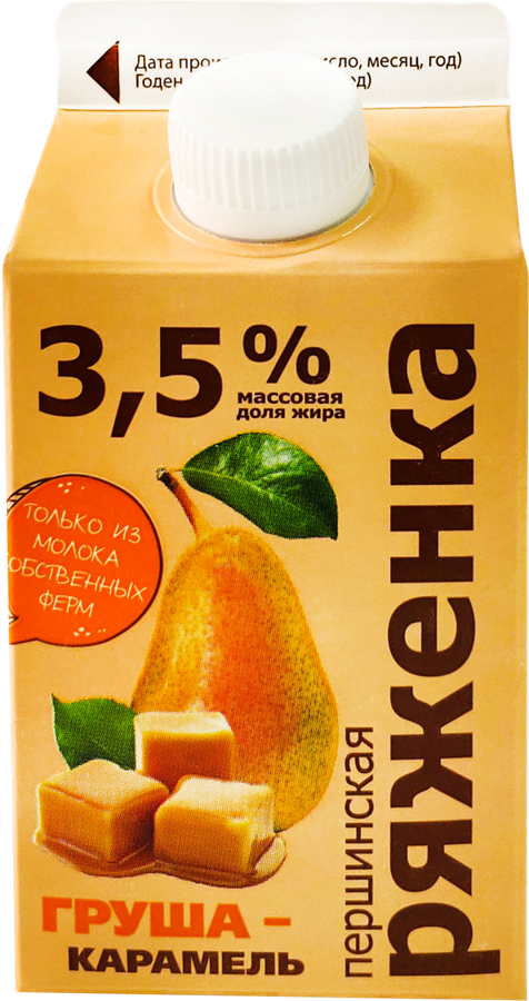 Ряженка ПЕРШИНСКОЕ Груша, карамель 3,5%, без змж, 400г, превью
