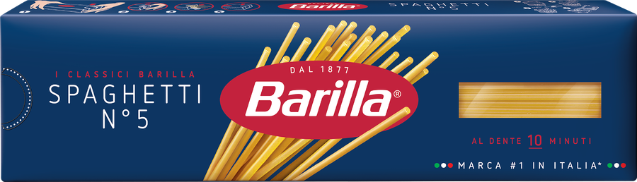 Макароны BARILLA Spaghetti n.5 из твердых сортов пшеницы группа А высший сорт, 450г, предпросмотр