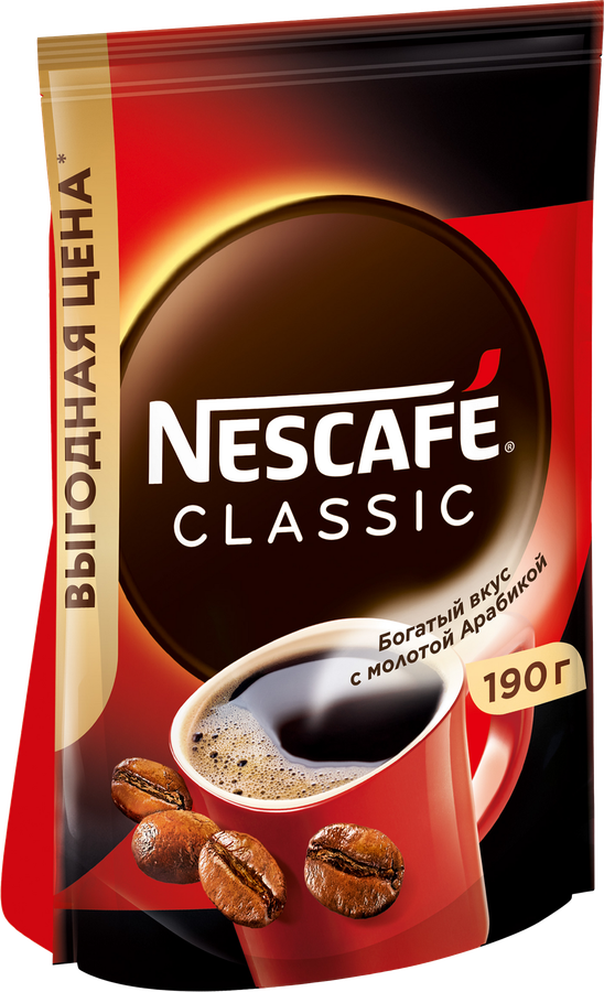 Кофе растворимый с добавлением молотого НЕСКАФЕ Classic, 190г, предпросмотр