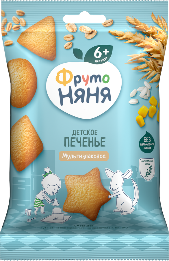 Печенье мультизлаковое ФРУТОНЯНЯ растворимое, с 6 месяцев, 50г, предпросмотр