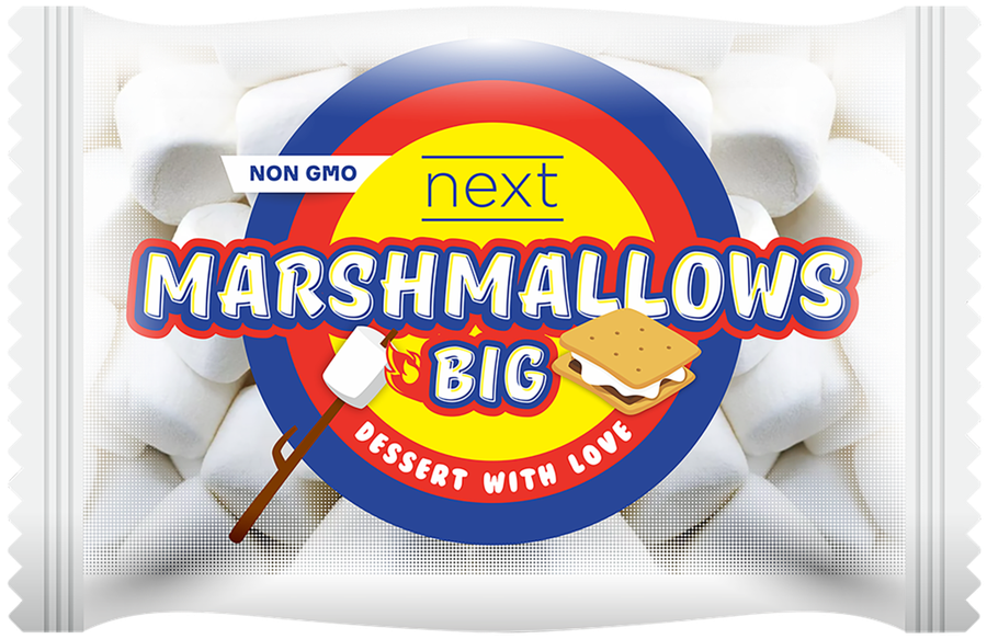 Зефир NEXT Marshmallows Big со вкусом ванили, 200г, превью