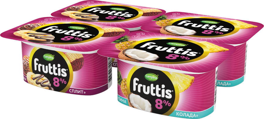 Продукт йогуртный FRUTTIS 8%, без змж, 115г, превью