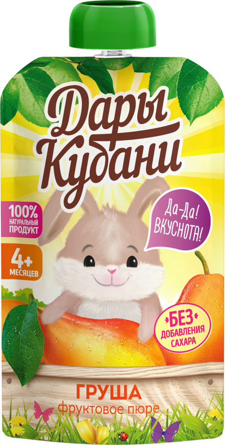Пюре фруктовое ДАРЫ КУБАНИ Груша, с 4 месяцев, 90г, предпросмотр