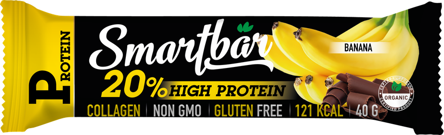 Батончик протеиновый SMARTBAR Protein, Банан в темной глазури, 40г, предпросмотр