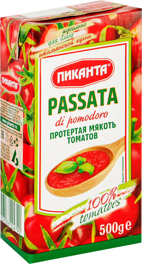 Мякоть томатов ПИКАНТА протертая, 500г, превью