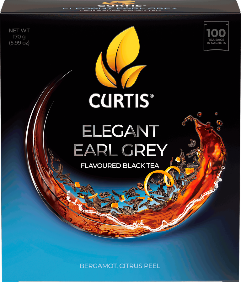 Чай черный CURTIS Elegant Earl Grey, 100пак, предпросмотр