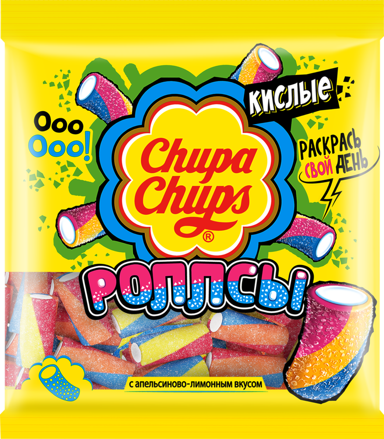 Мармелад жевательный CHUPA CHUPS Роллсы, 150г, предпросмотр