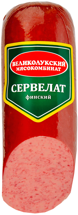 Колбаса копчено-вареная МК ВЕЛИКОЛУКСКИЙ Сервелат Финский, 400г, предпросмотр