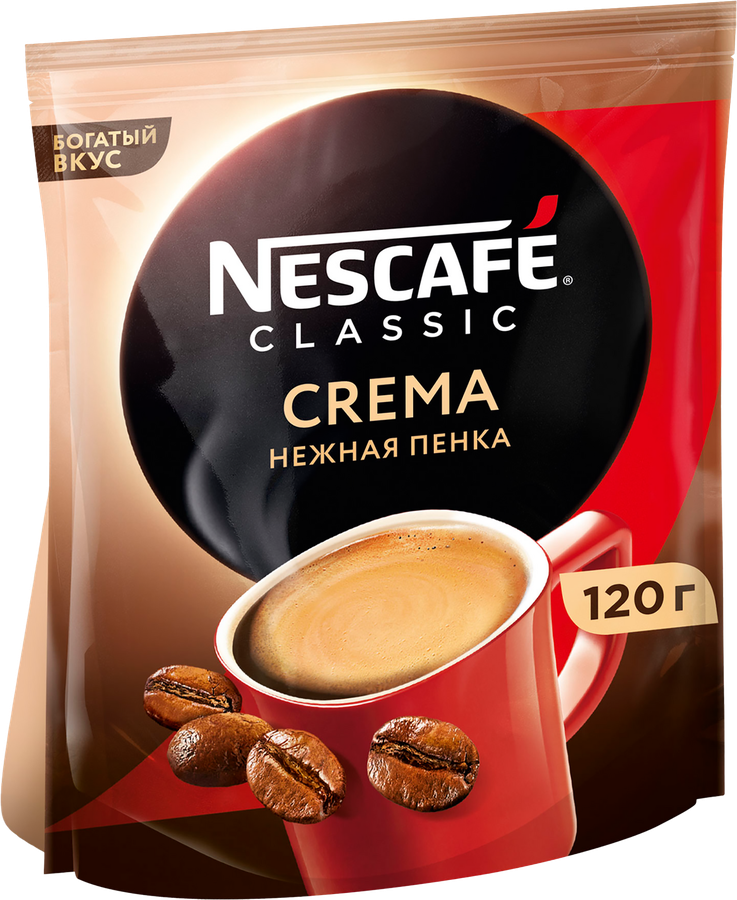 Кофе растворимый НЕСКАФЕ Classic Crema натуральный, 120г, предпросмотр