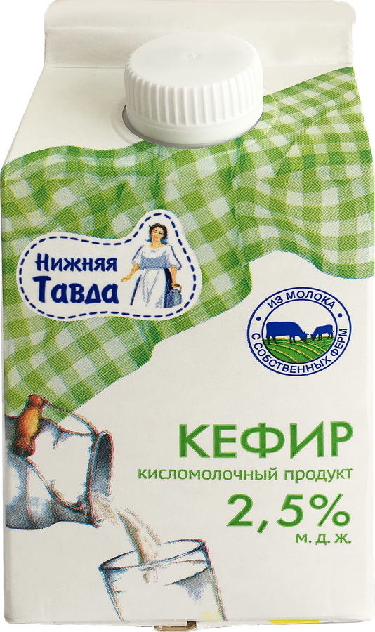 Кефир НИЖНЯЯ ТАВДА 2,5%, без змж, 450г, превью