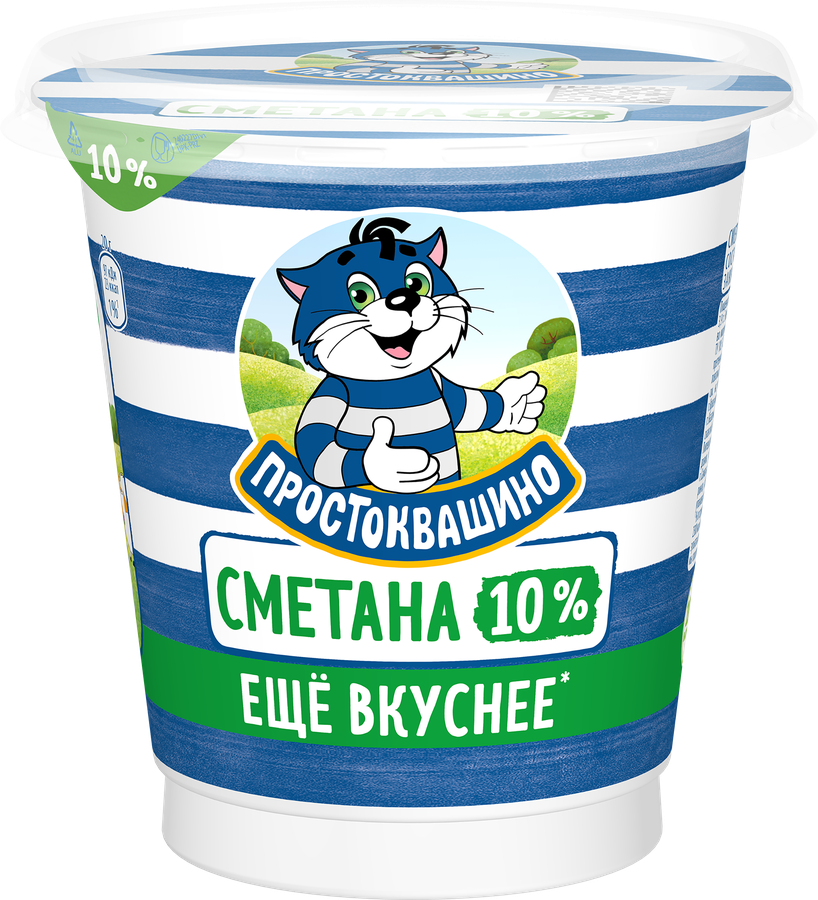Сметана ПРОСТОКВАШИНО 10%, без змж, 300г, превью