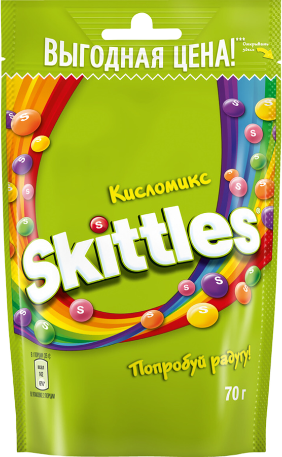 Драже SKITTLES Фрукты, 70г, превью