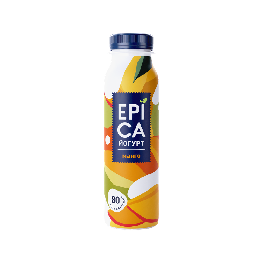 Йогурт питьевой EPICA с манго 2,5%, без змж, 260г, предпросмотр