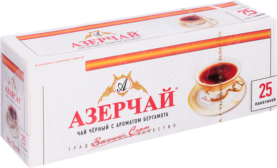 Чай черный АЗЕРЧАЙ с ароматом бергамота, 25пак, превью