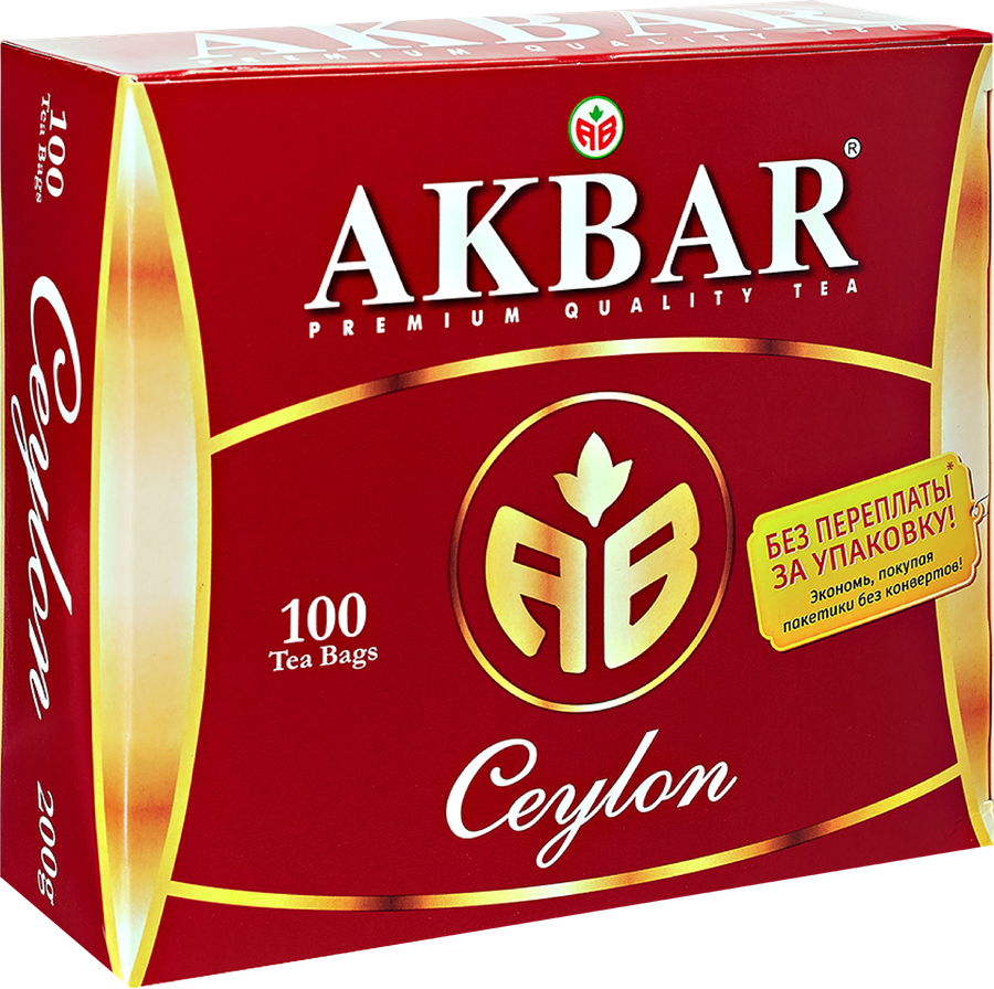 Чай черный AKBAR цейлонский, 100пак, предпросмотр