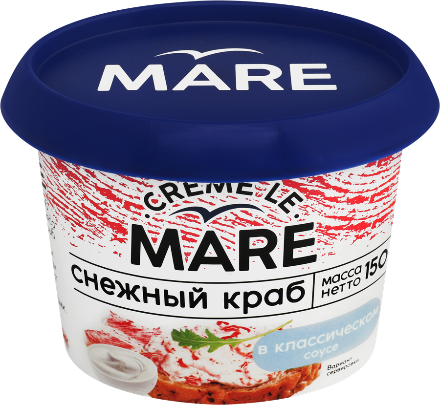 Снежный краб БАЛТИЙСКИЙ БЕРЕГ Creme le Mare в классическом соусе, 150г, превью