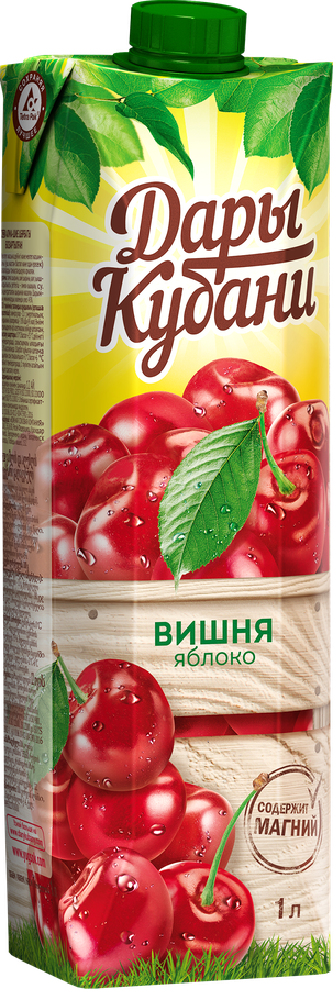 Сок ДАРЫ КУБАНИ Яблочно-вишневый, 1л, предпросмотр