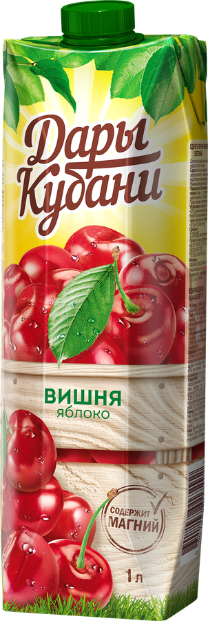 Сок ДАРЫ КУБАНИ Яблочно-вишневый, 1л, предпросмотр