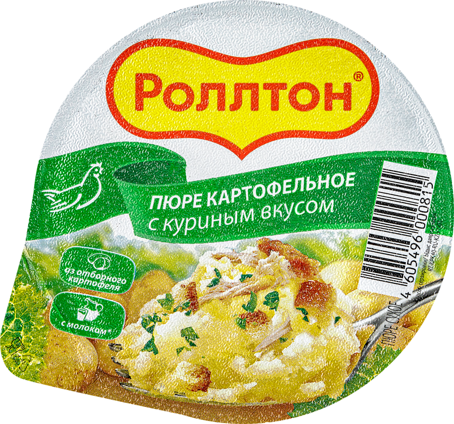 Пюре картофельное РОЛЛТОН с куриным вкусом, 40г, предпросмотр